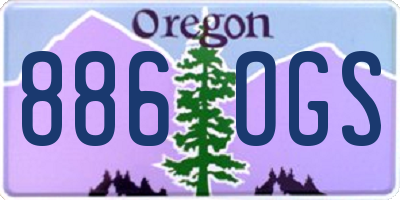 OR license plate 886OGS