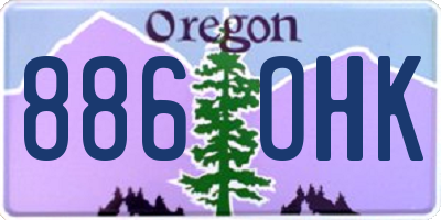 OR license plate 886OHK