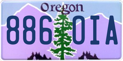 OR license plate 886OIA