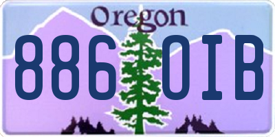 OR license plate 886OIB