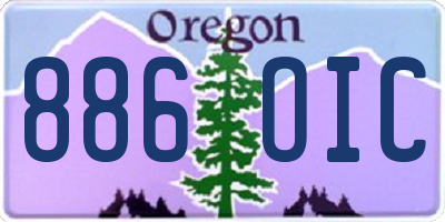 OR license plate 886OIC