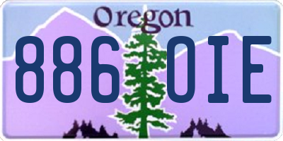 OR license plate 886OIE
