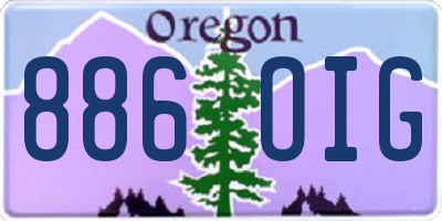 OR license plate 886OIG