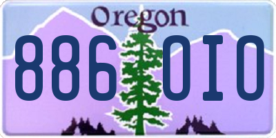 OR license plate 886OIO