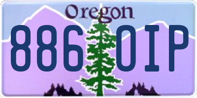 OR license plate 886OIP