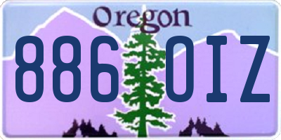 OR license plate 886OIZ