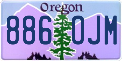OR license plate 886OJM