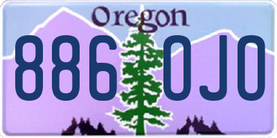 OR license plate 886OJO