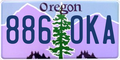 OR license plate 886OKA