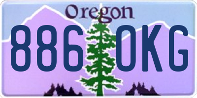 OR license plate 886OKG