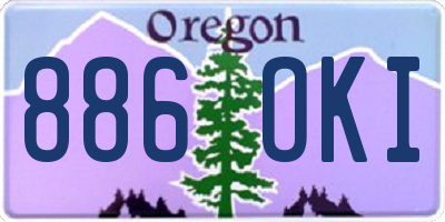 OR license plate 886OKI