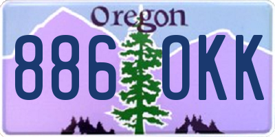 OR license plate 886OKK