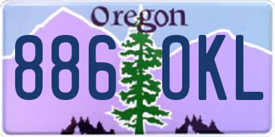 OR license plate 886OKL