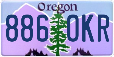 OR license plate 886OKR
