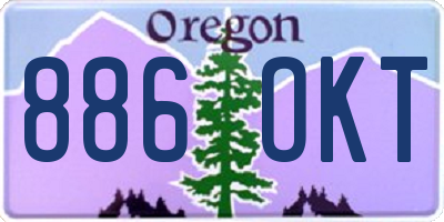OR license plate 886OKT