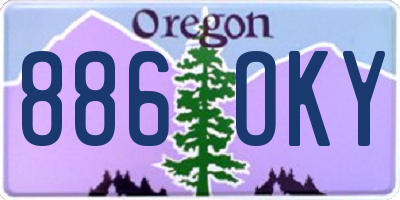 OR license plate 886OKY
