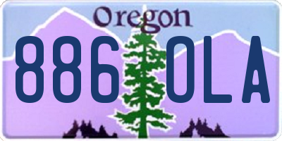 OR license plate 886OLA