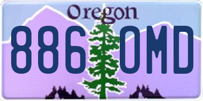 OR license plate 886OMD