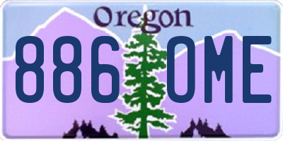 OR license plate 886OME