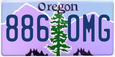 OR license plate 886OMG