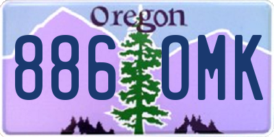 OR license plate 886OMK