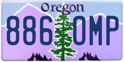 OR license plate 886OMP
