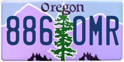 OR license plate 886OMR