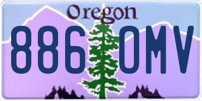 OR license plate 886OMV
