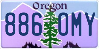 OR license plate 886OMY