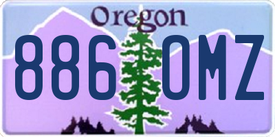 OR license plate 886OMZ