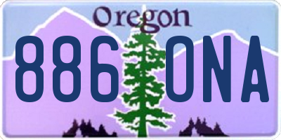 OR license plate 886ONA