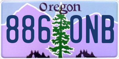 OR license plate 886ONB