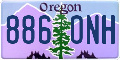 OR license plate 886ONH