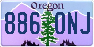 OR license plate 886ONJ