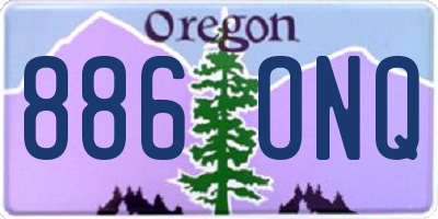 OR license plate 886ONQ