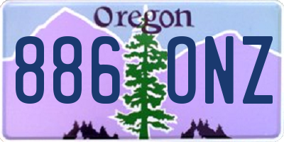 OR license plate 886ONZ