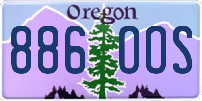 OR license plate 886OOS