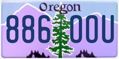 OR license plate 886OOU