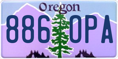 OR license plate 886OPA