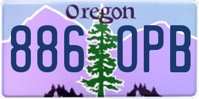 OR license plate 886OPB
