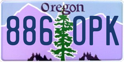 OR license plate 886OPK