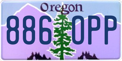 OR license plate 886OPP