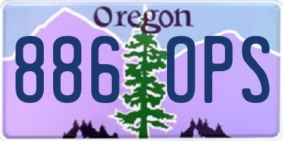 OR license plate 886OPS