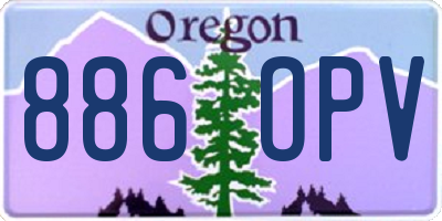 OR license plate 886OPV