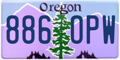 OR license plate 886OPW