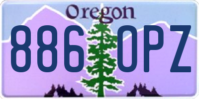 OR license plate 886OPZ