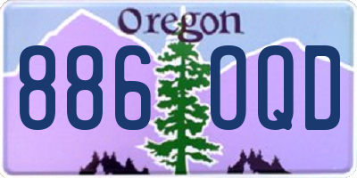 OR license plate 886OQD