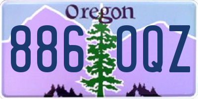 OR license plate 886OQZ