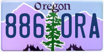 OR license plate 886ORA
