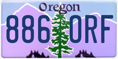 OR license plate 886ORF